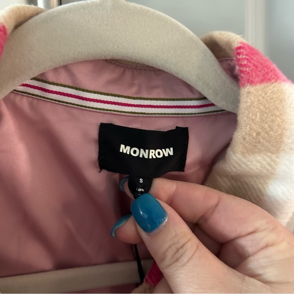 NWT Monrow Plaid Flannel Jacket Shacket - Picture 4 of 4